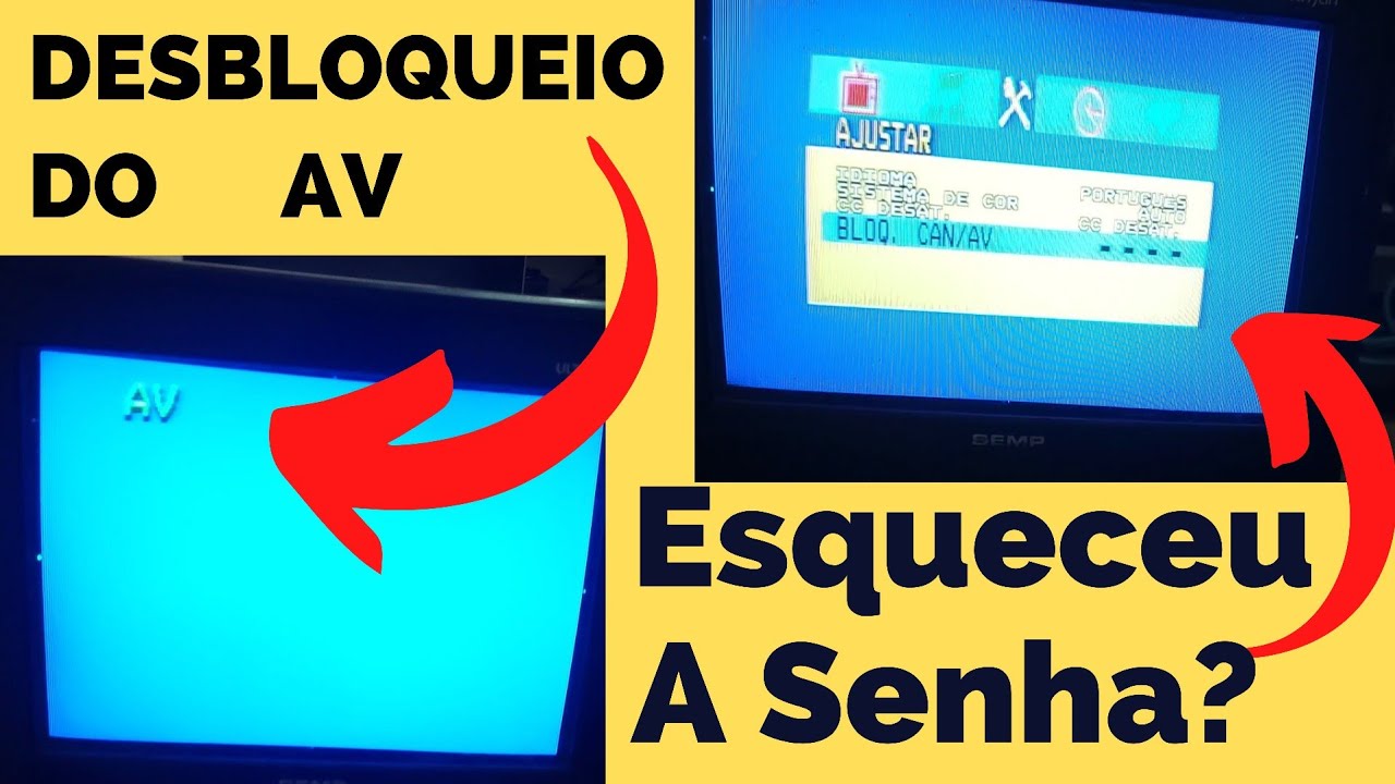 Como Desbloquear AV Da TV Semp 1454p sl Mesmo Que Não Lembre A Senha