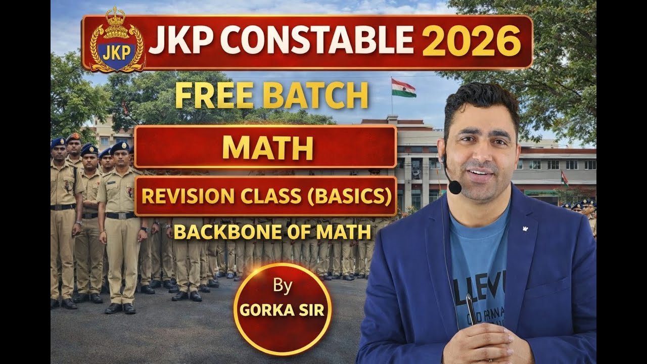 MATH CLASS /JKP CONSTABLE 2026 FREE BATCH//REVISION OF MATH BACKBONE #JKSSB#JKP#SSC//MATH FOR ALL
