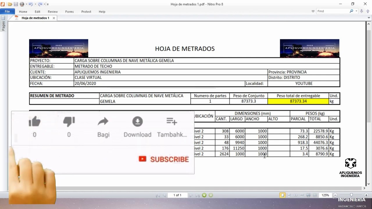 📢 METRADO DE ESTRUCTURA  METÁLICA 👷 ⚙️ 👷‍♀️  FORMATO EN EXCEL GRATIS  💻