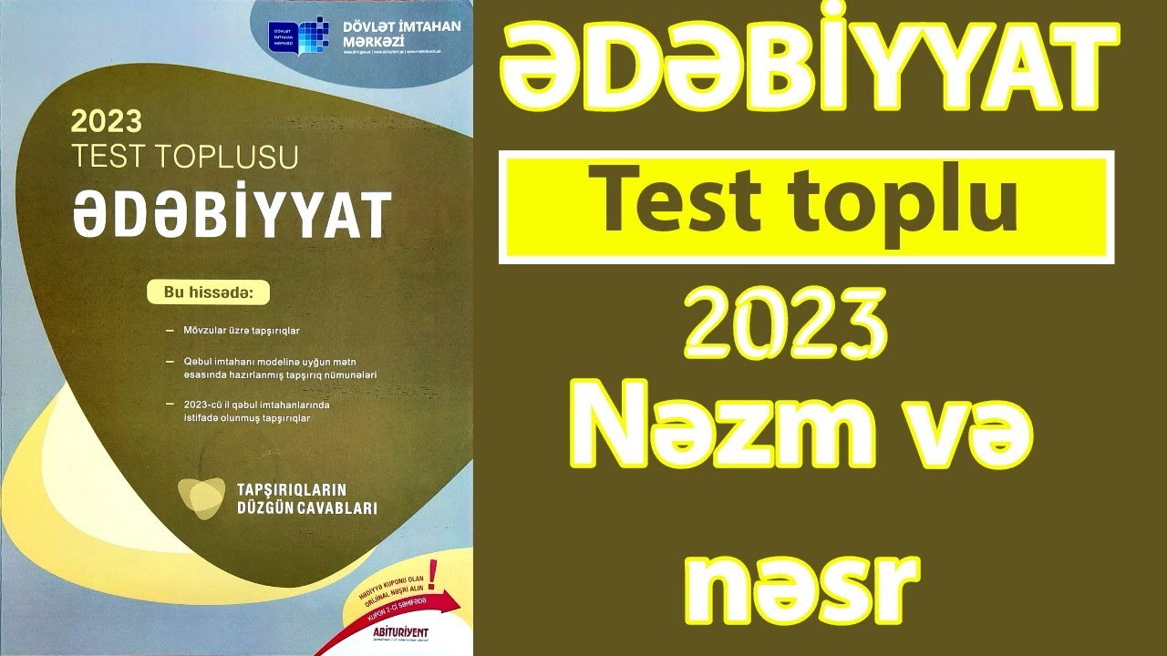 Nəzm və nəsr. Ədəbiyyat test toplusu