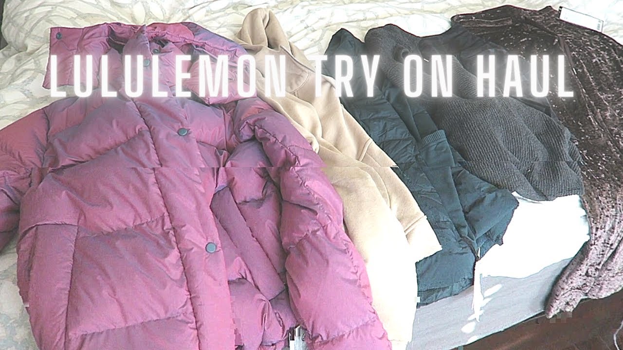 LULULEMON TRY ON HAUL | WUNDER PUFF JACKET 1/2 ZIP SCUBA HOODIE