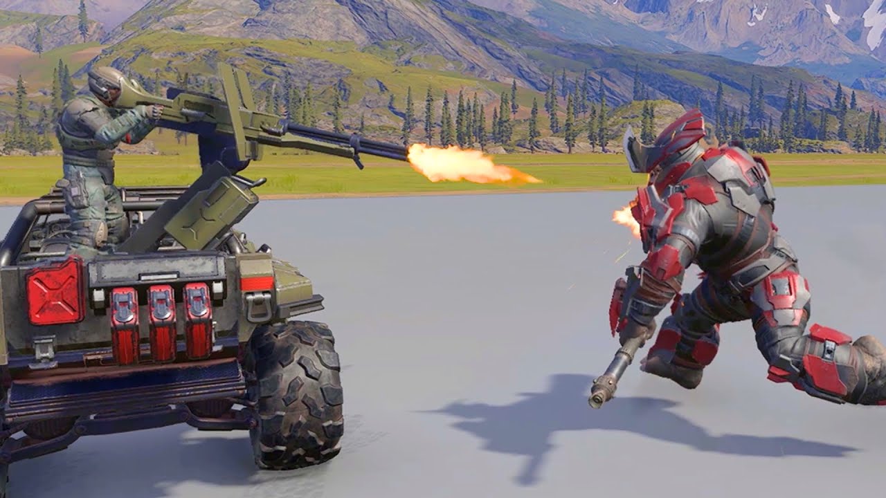 The Covenant VS Machine Gun (Part 1) - HALO NPC Wars #5