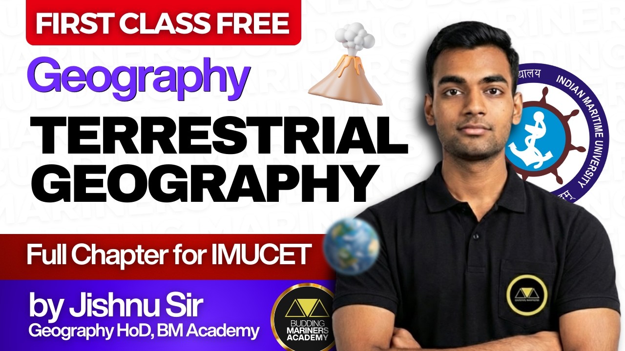 IMUCET Geography | Terrestrial Geography | Jishnu Sir | All IMUCET & Sponsonship Topics Covered