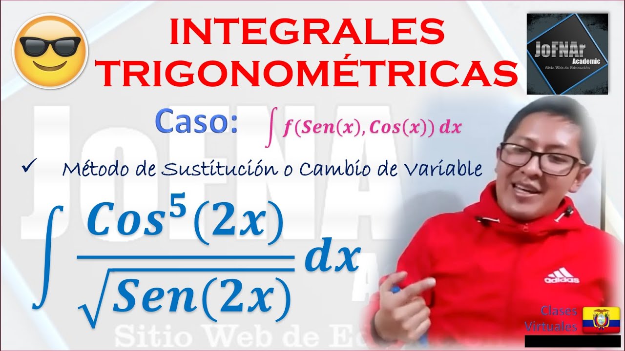 Integral Trigonométrica por Cambio de Variable: Cos^5(2x)/raiz(Sen(2x)) dx - Clase Virtual