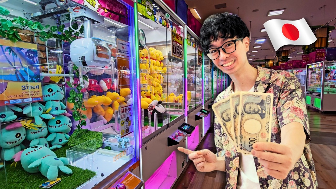 Desafio Quem Pega Mais Bichinhos? Gastamos ¥3.000 no Fliperama! 🧸🇯🇵