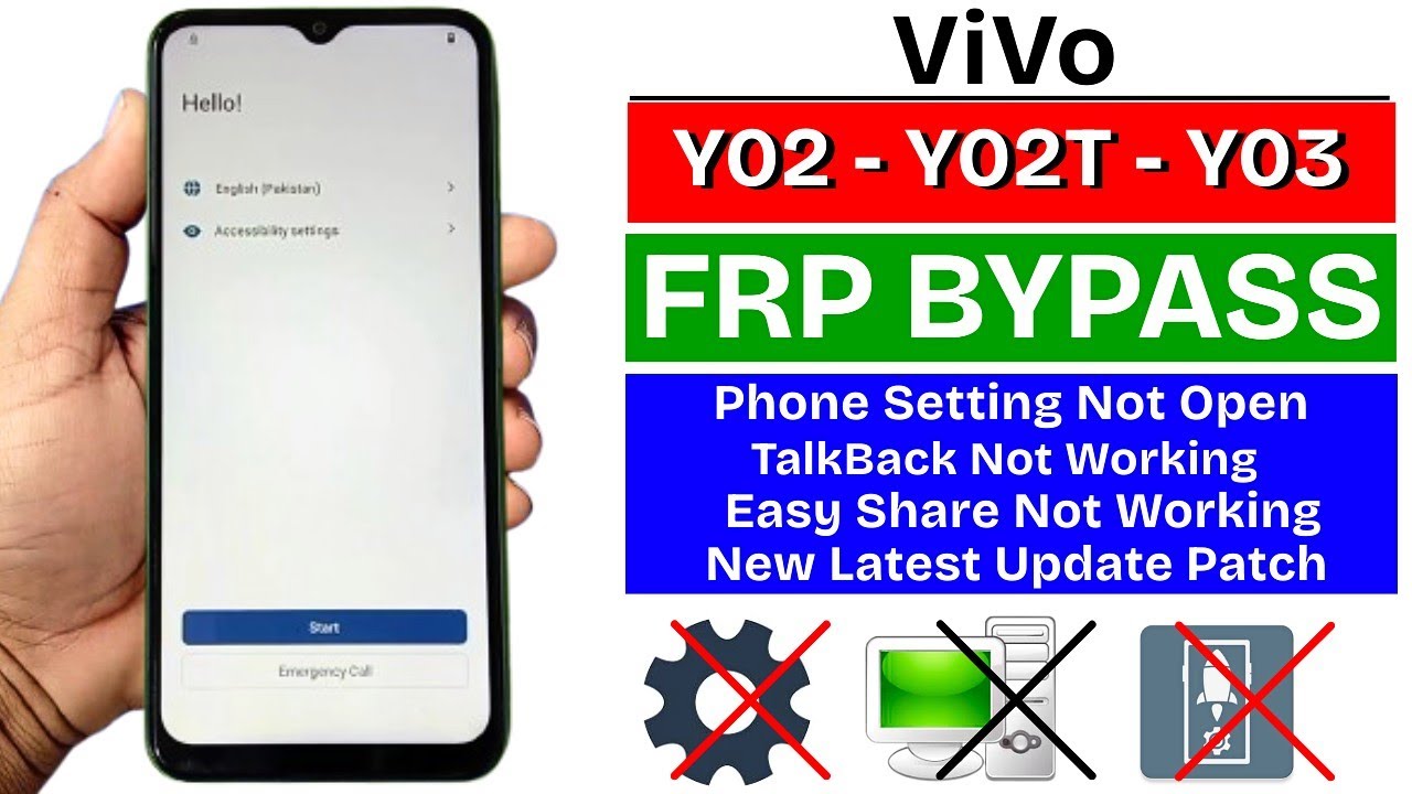 Vivo Y02 - Y02t - Y03 Frp Bypass New Security Update | Vivo Android 14 Google Account Bypass 2025