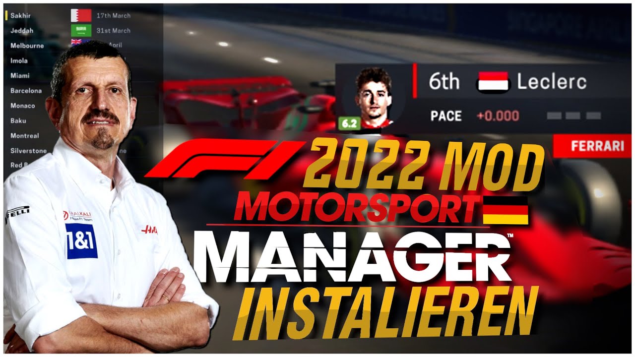 Motorsport Manager F1 2022 Mod Installieren Tutorial deutsch