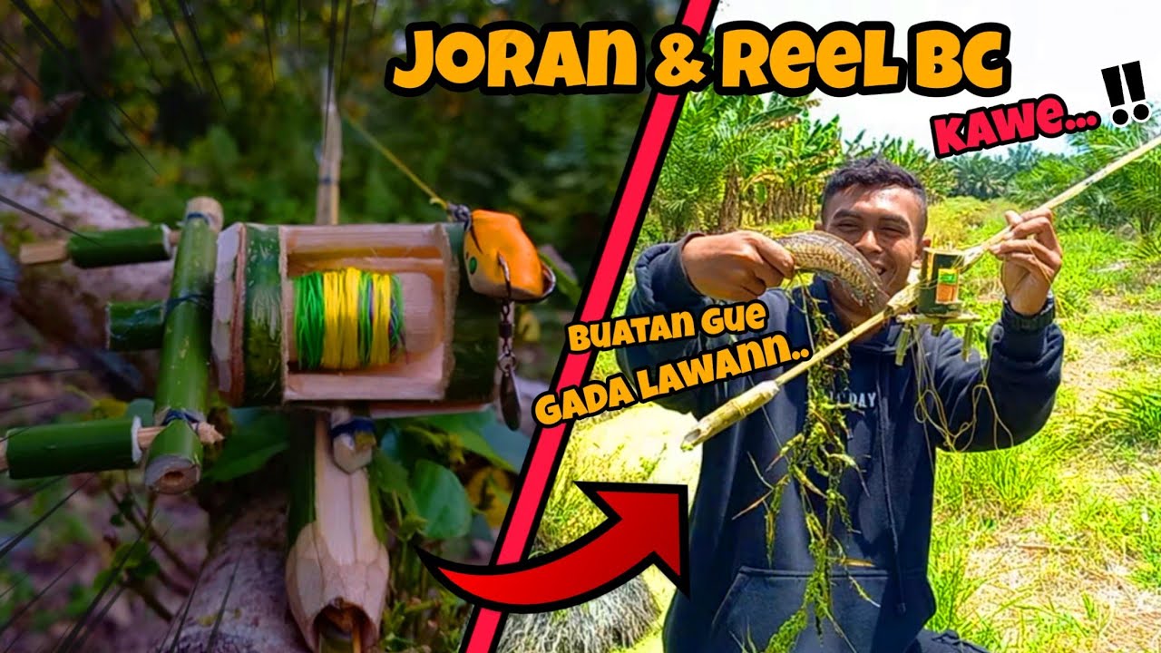 TEMUAN EdaNN‼️CASTING PAKE JORAN & REEL BC DARI BAMBU,LEKUNGANNYA BIKIN PANIK🤣