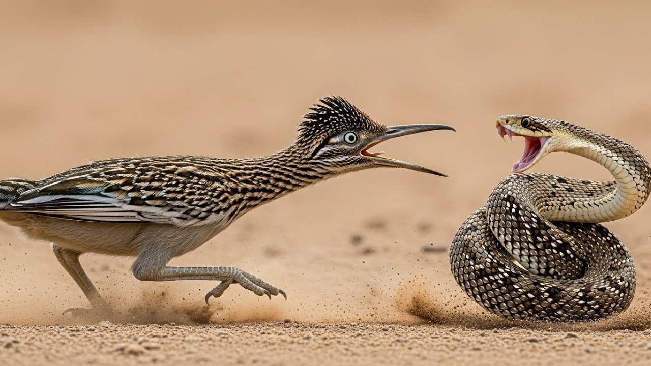 Roadrunner vs Rattlesnake: The Desert’s Most Shocking Predator Showdown