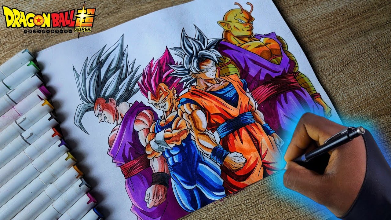 How to Draw Beast Gohan,Vegeta ultra Ego,Goku MUI And Orange Piccolo🔥 [ Epic Drawing Tutorial ]