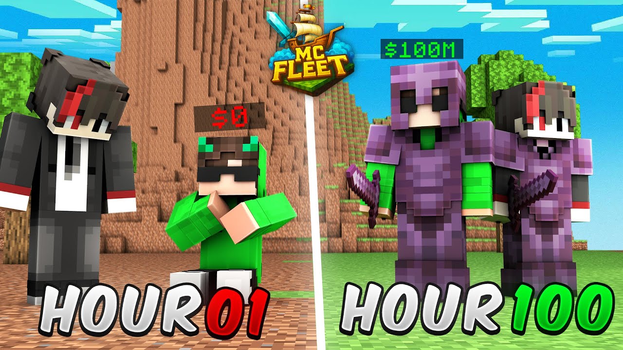 I Spent 100 Hours In MC FLEET Minecraft Server...
