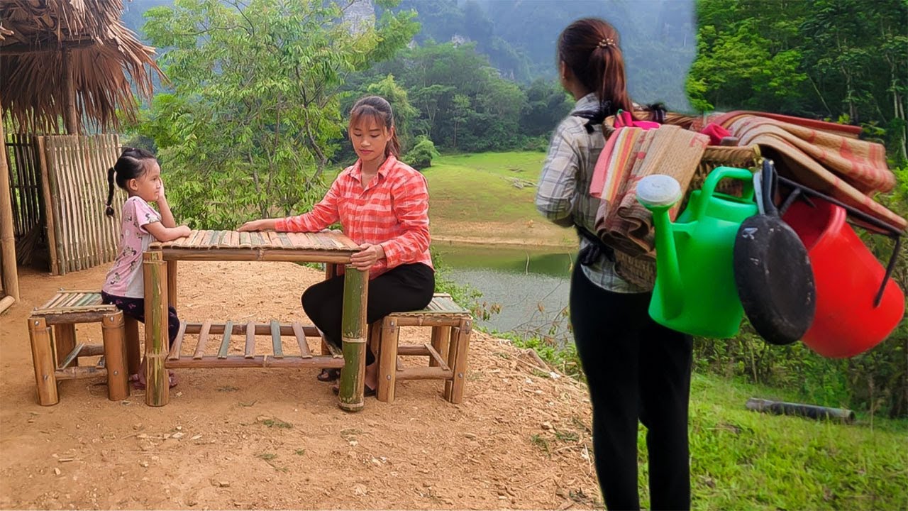 TIMELAPSE: START To FINISH Alone BUILD BAMBOO CABIN (Bamboo House) - How To Build Bambo Cabin