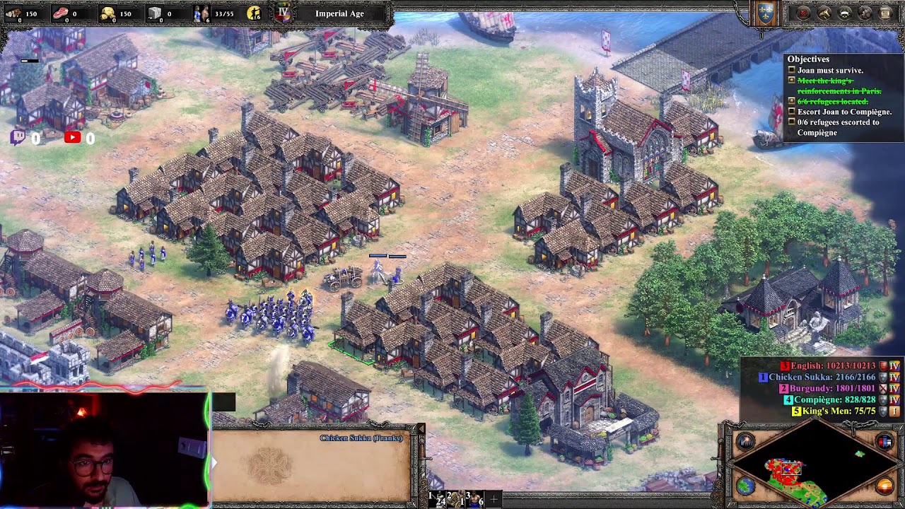Age of Empires 2 - Joan Of Arc Campaign Part 2   - Hard Difficulty