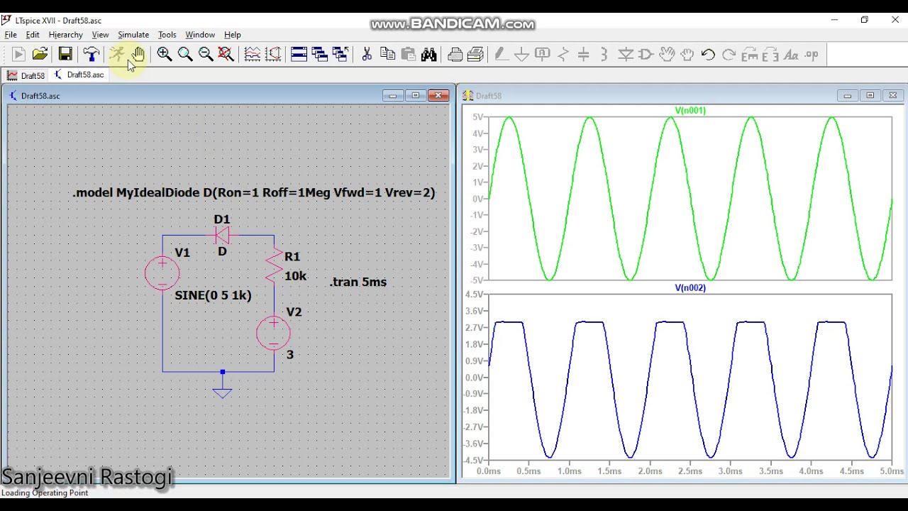 Clipper Circuit simulation in LTspice