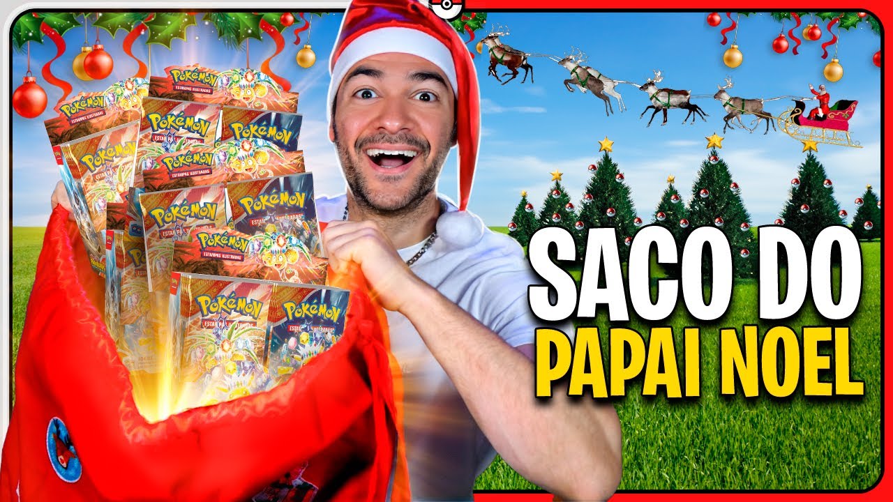 Achei MUITA CARTA POKÉMON no SACÃO DO PAPAI NOEL