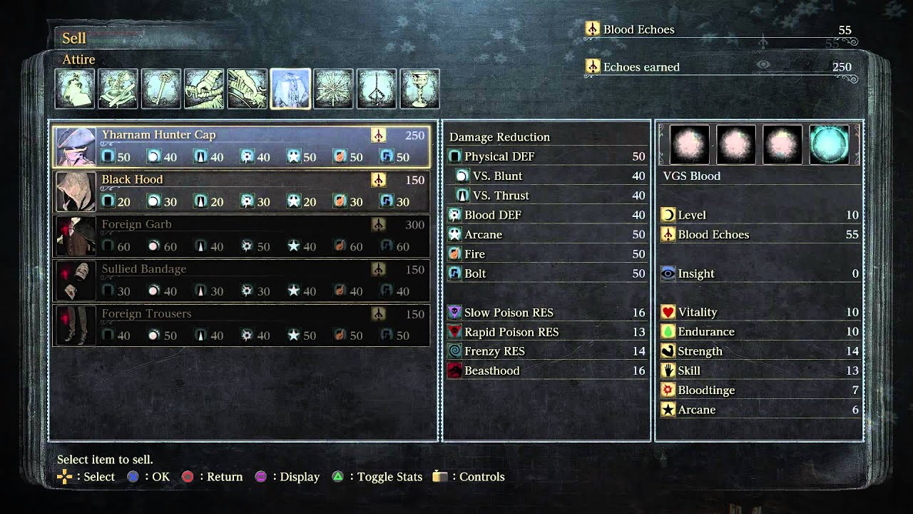 Bloodborne - Hunter's Dream: Yharnam Hunter Cap Purchased via Bath Messengers (Details / Demoed) PS4