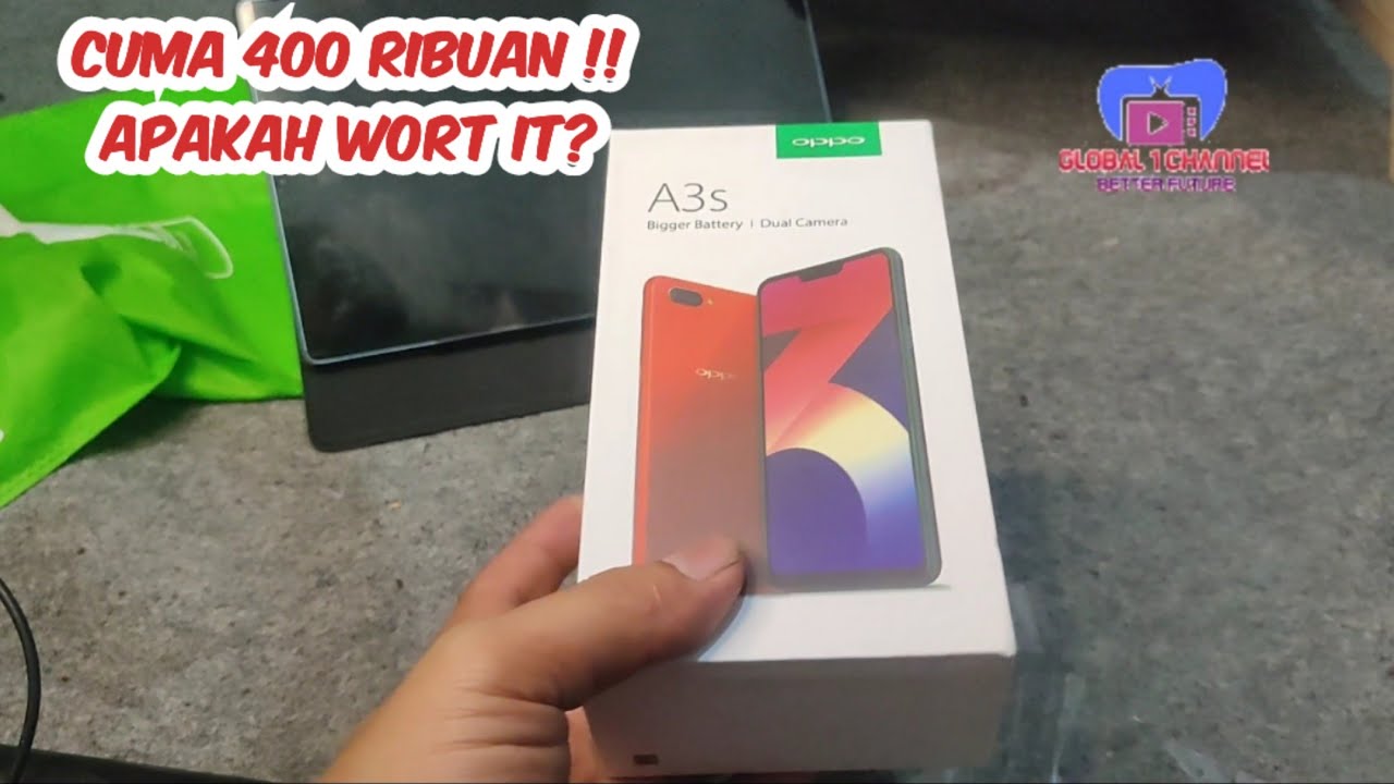 UNBOXING OPPO A3S HARGA RP 400 RIBUAN !! APAKAH WORT IT??