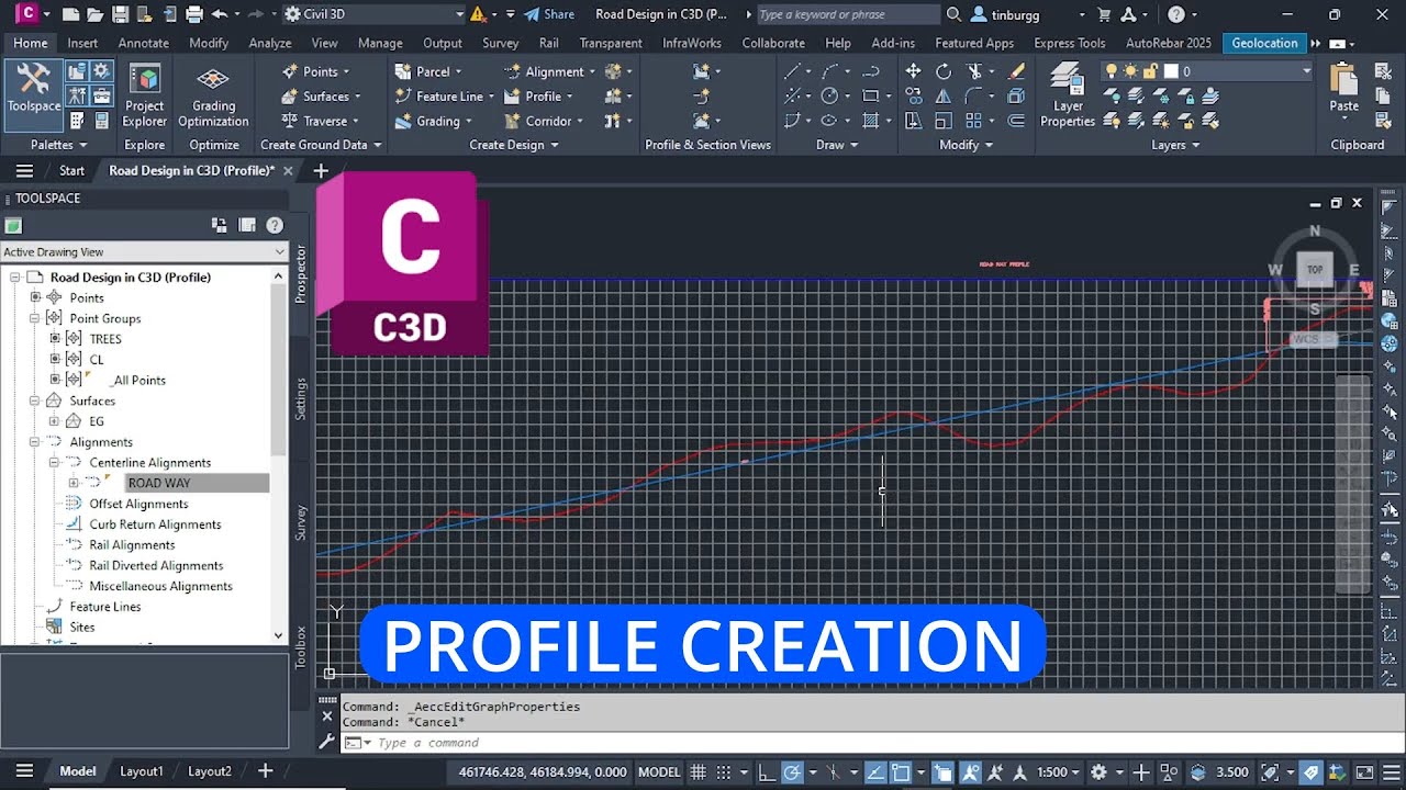 Road Design in Civil 3D - Part 6: Creating Profile / Vertical Alignment