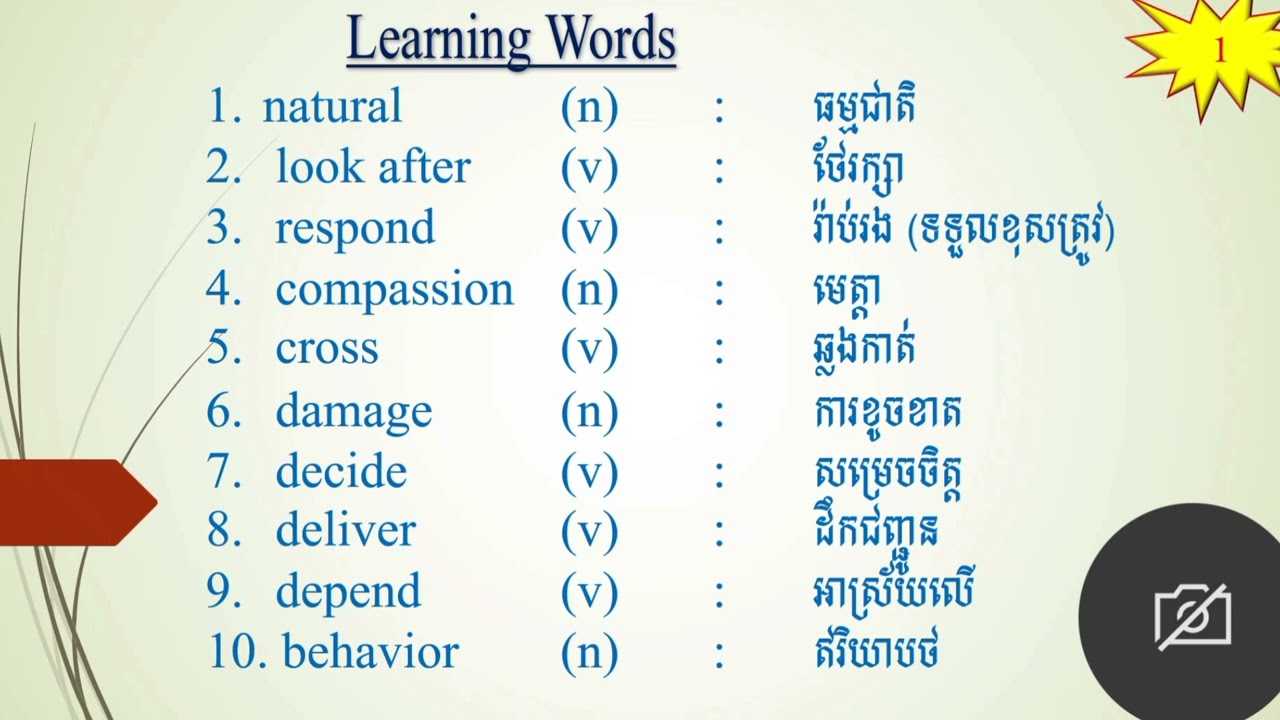 Reading and Learning Vocabulary ( Difficult Words) 
