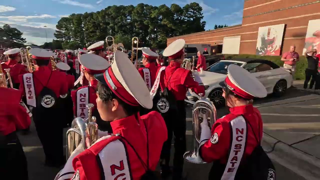 NC State Marching Band Lenovo Center to Pregame Tunnel