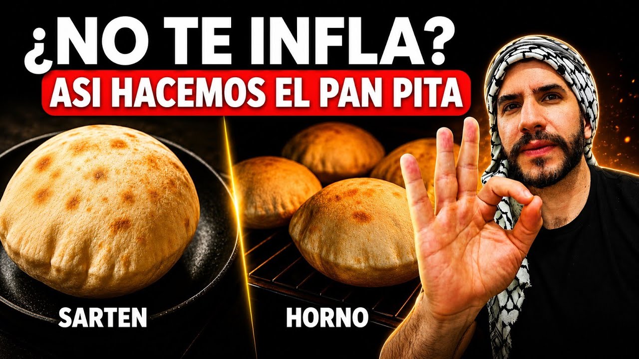PAN PITA ÁRABE | Con y Sin Horno – ¡La Receta que Infla!