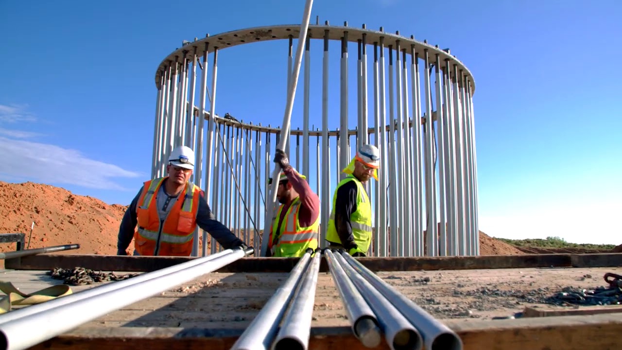 Jumbo Hill wind farm construction