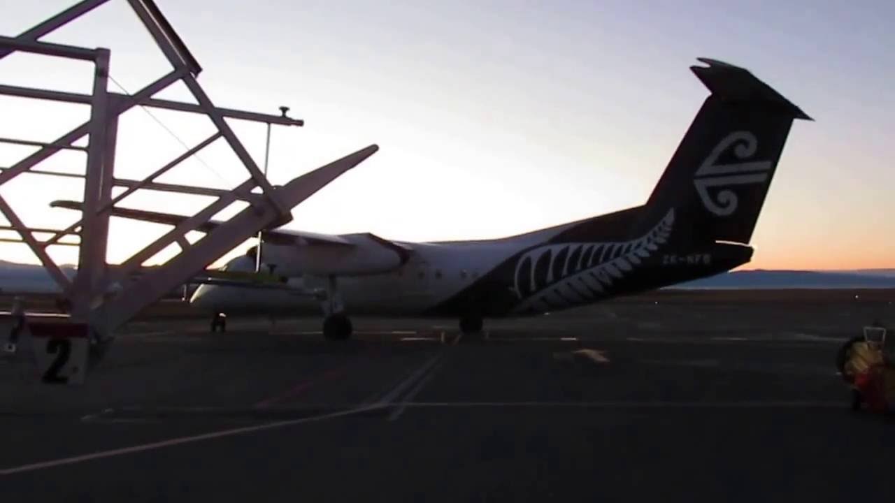 Air New Zealand Dash 8 Q300 Startup -Taxi , Takeoff