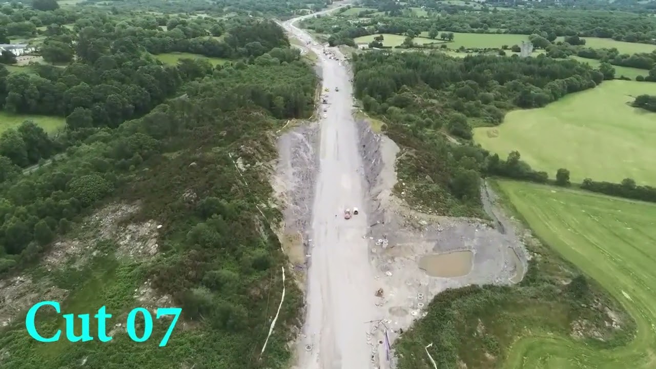 N22 Baile Bhuirne to Macroom Road Development Project Update Drone Footage, 23rd June 2022