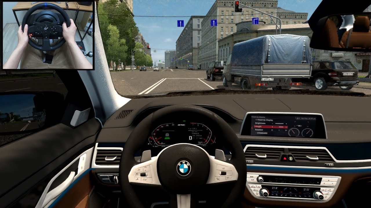 BMW 750i G11 - City Car Driving | Thrustmaster T300RS GT gameplay