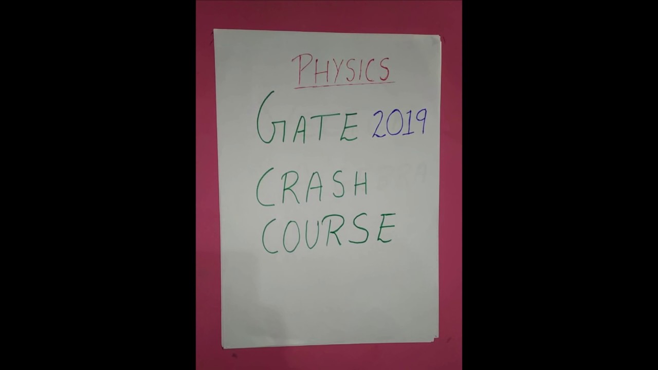 GATE  PHYSICS 2019 | PREPARATION ONLINE | IMPORTANT QUESTIONS SOLVED
