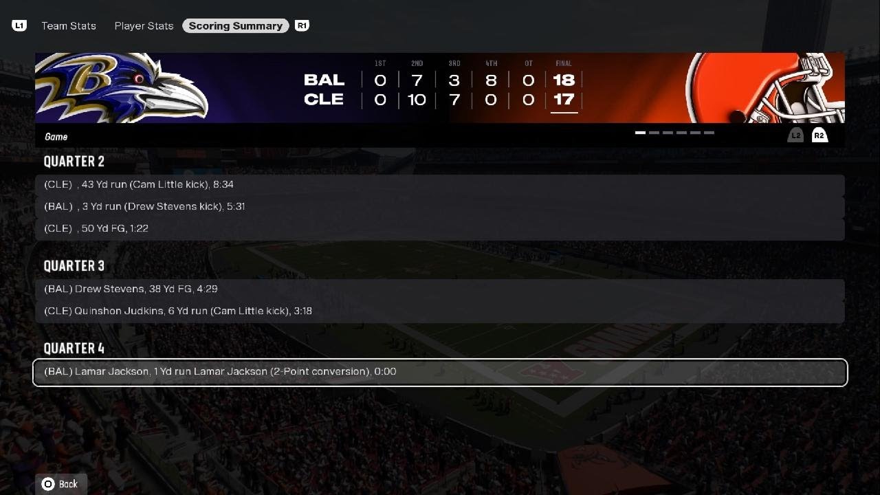 Madden NFL 26_2030 WK10_L vs BAL