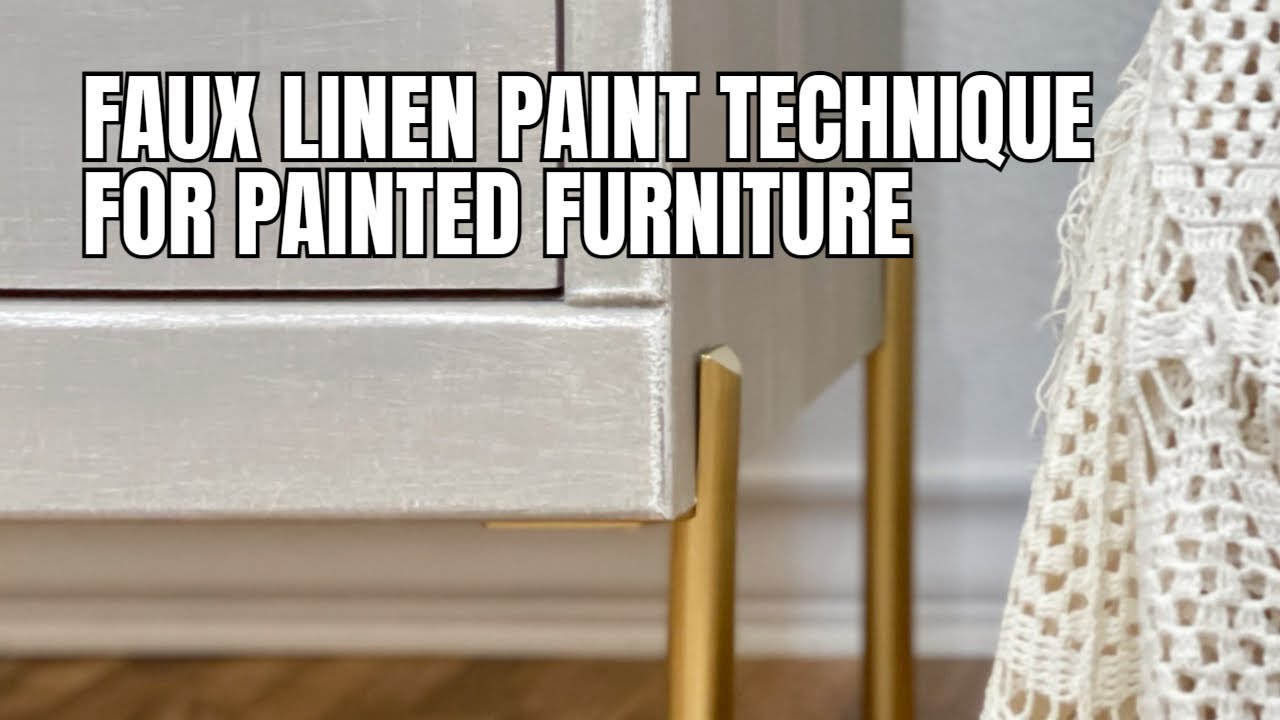 Easy DIY Faux Linen Paint Technique For Painted Furniture