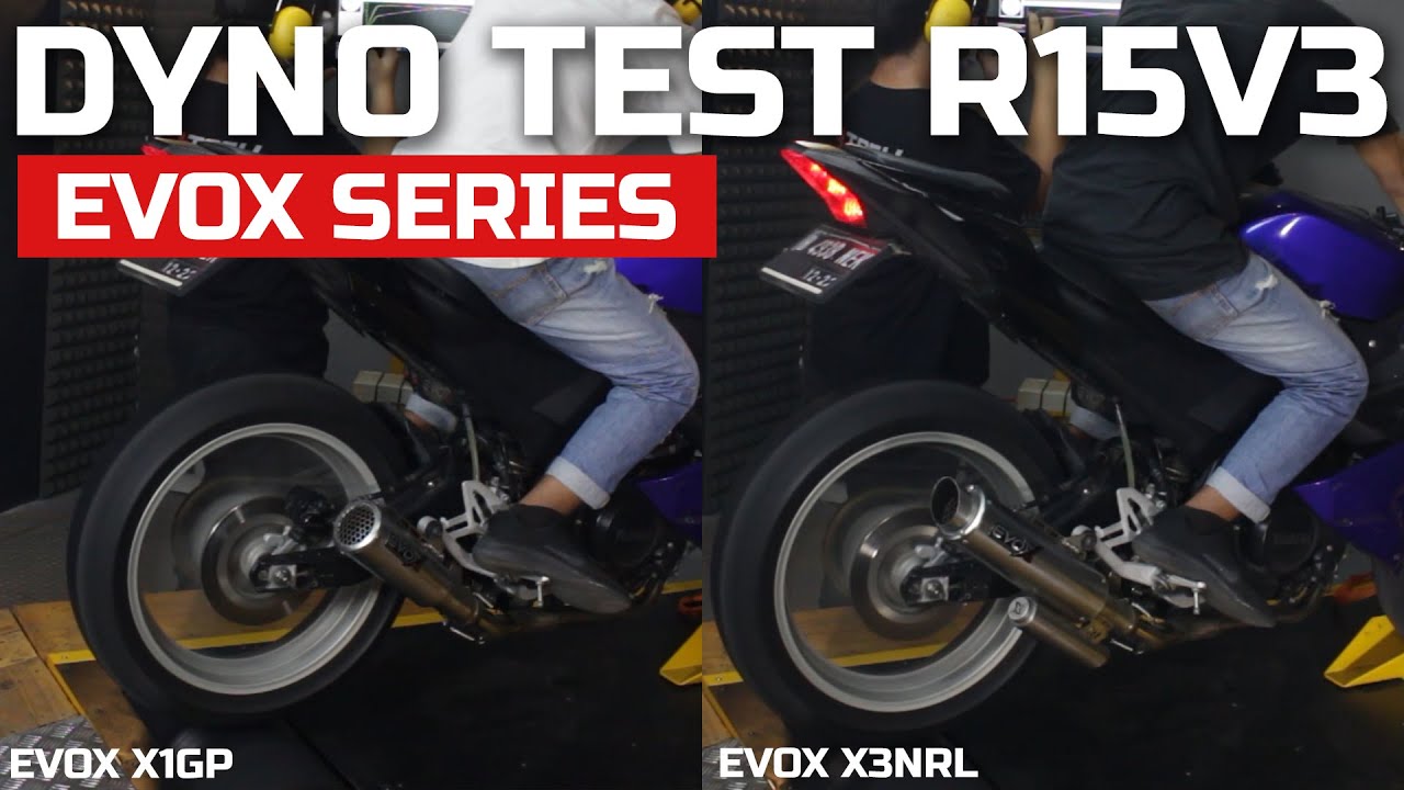 Dyno Test Knalpot EVOX Series di motor Yamaha R15V3