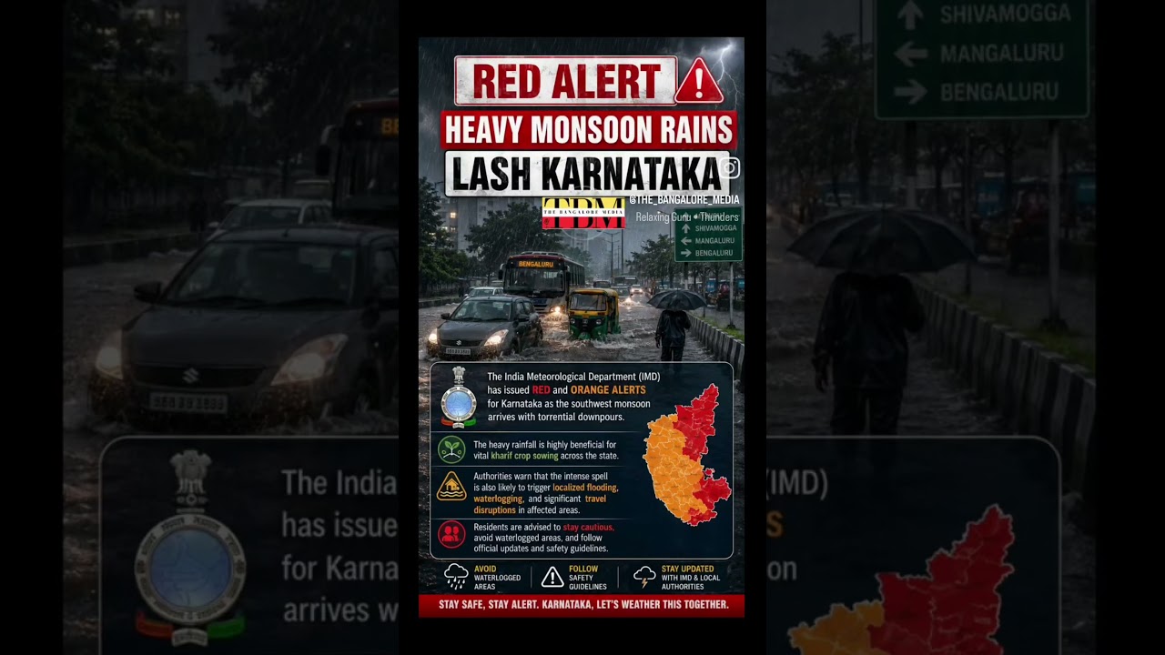 Red Alert: Heavy Monsoon Rains Lash Karnataka | The Bangalore Media