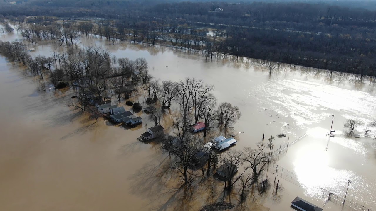 Ohio River Drone Survey in Louisville, Kentucky, on March 5, 2021