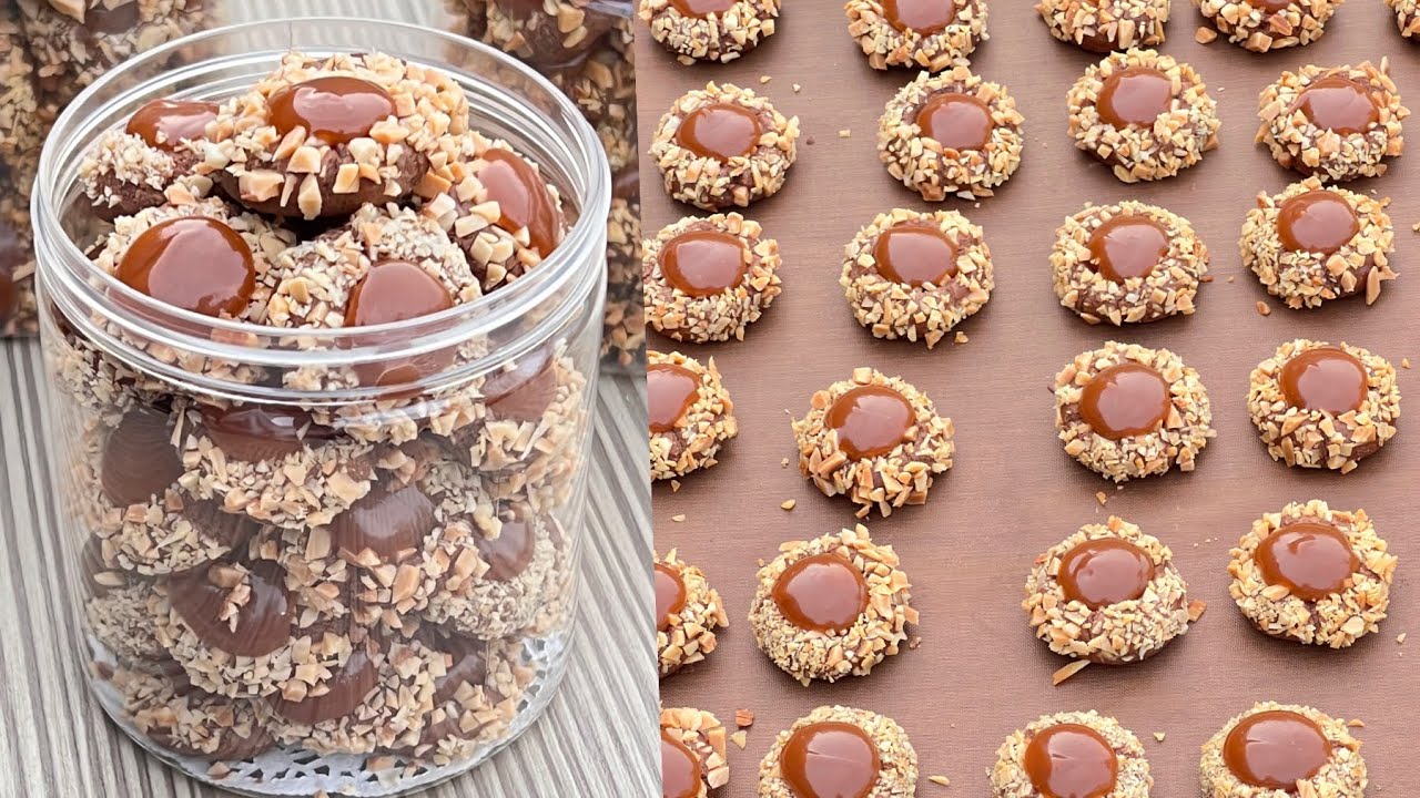 Kue kering kacang karamel