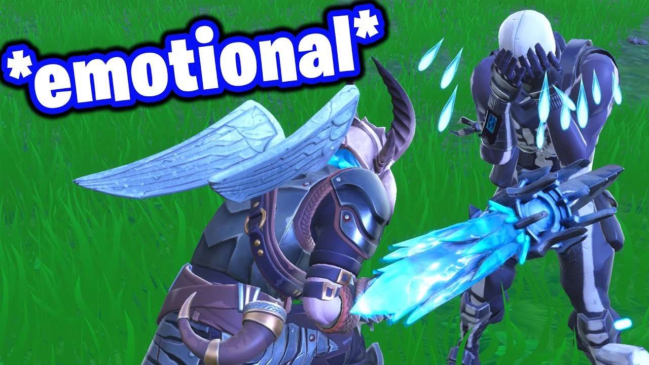 KID CRIES AFTER I ADD HIM ON FORTNITE!!! (HE CARRIED ME TO A WIN!)