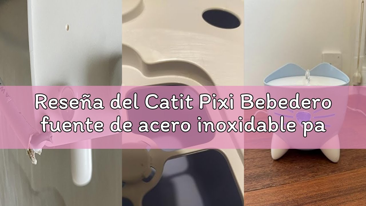 Reseña del Catit Pixi Bebedero fuente de acero inoxidable para Gatos, 2.5 l, Blanca
