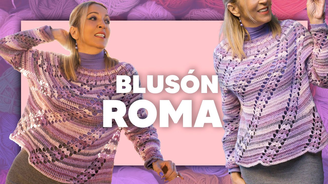 Tejer un blus&oacute;n a crochet 🧶💖 - Blus&oacute;n Roma - en Tejer es de guapas