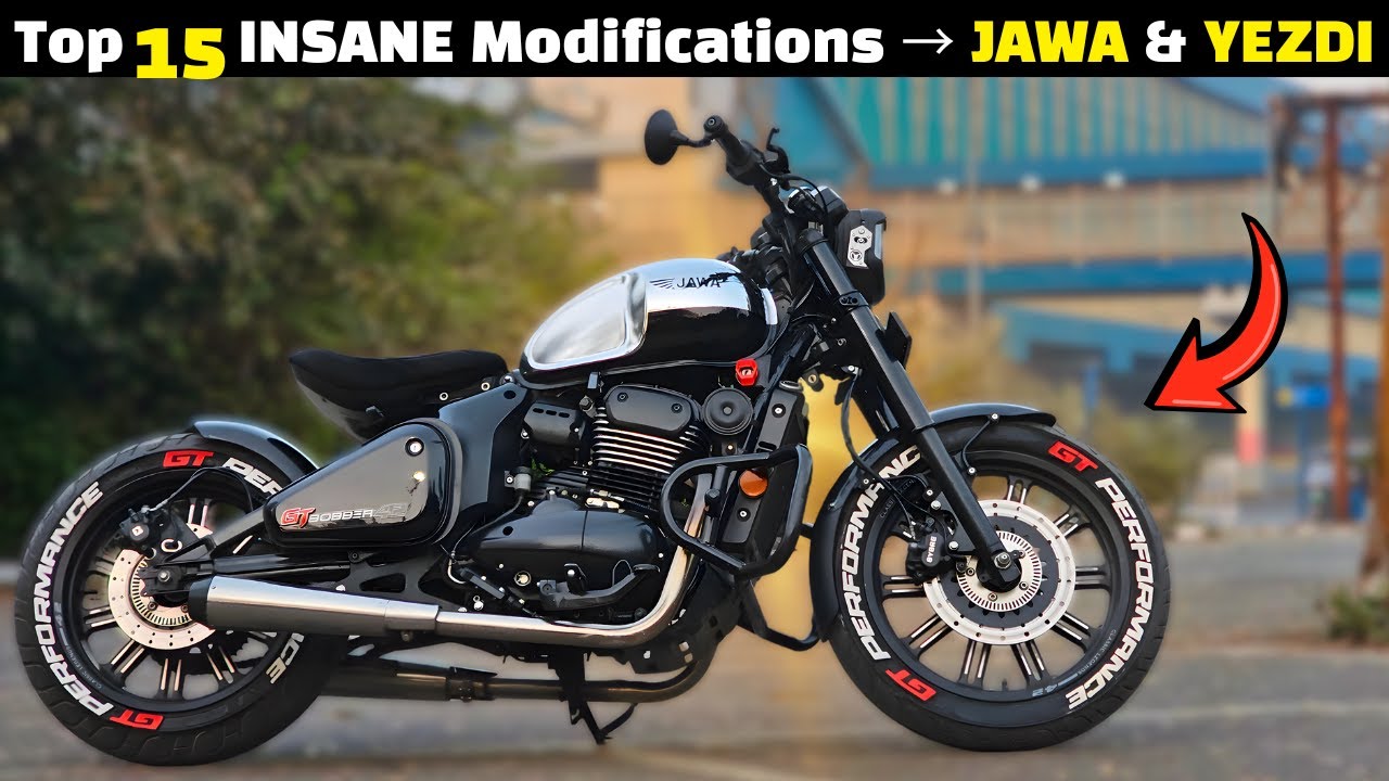 Top 15 Jawa - Yezdi Cosmetic Modifications 🔥| With Links | 42 Bobber, 42 FJ, Roadster | EP 2