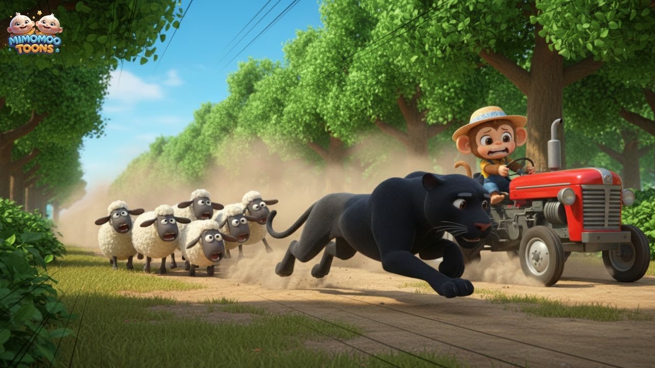 Farmer Monkey Cartoon 🐒🌾part 2 | Growing Mangoes & Protecting Sheep | Funny Farm Life