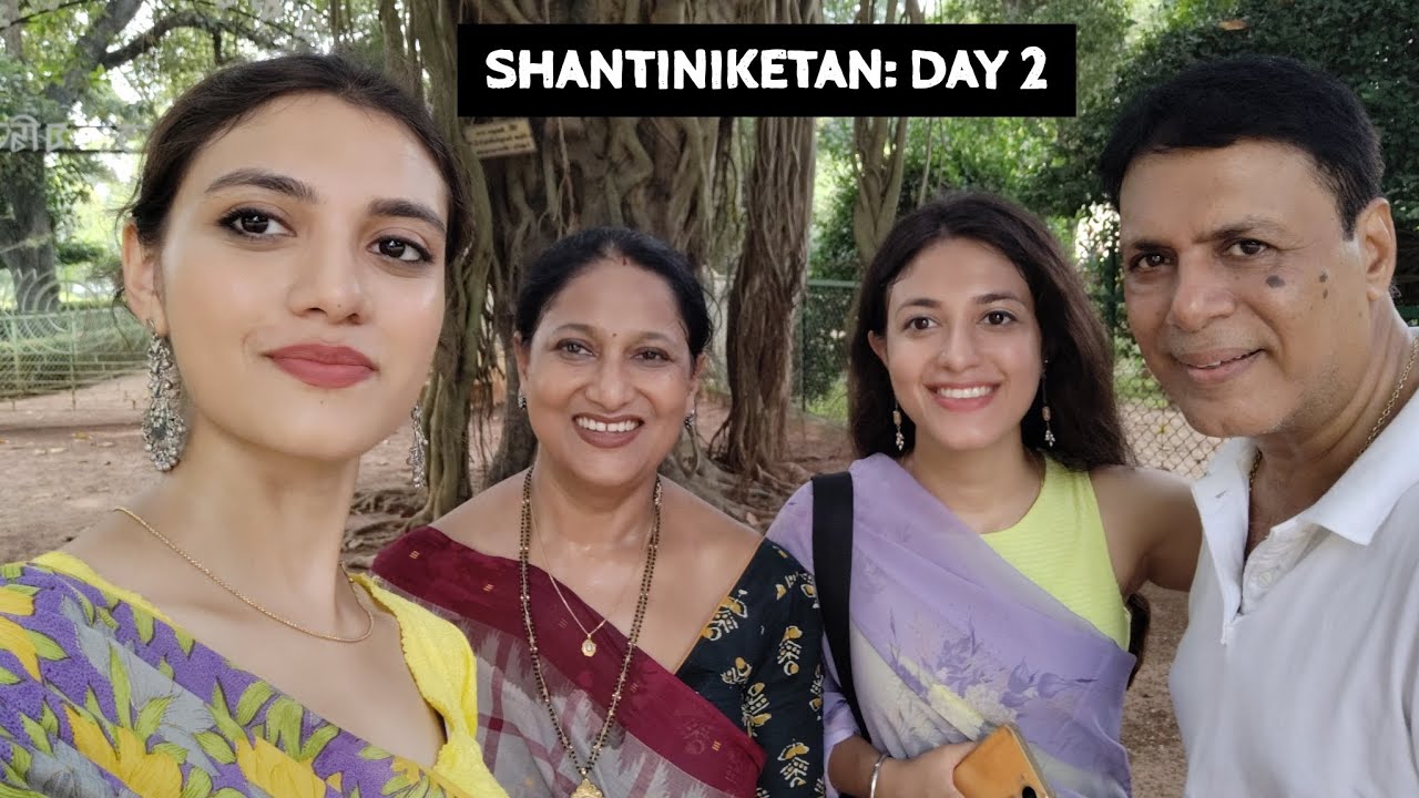 SHANTINIKETAN: Day 2 ✨ in Saree| Visva Bharati University| Chatimtala| Srijani Shilpagram ❤️