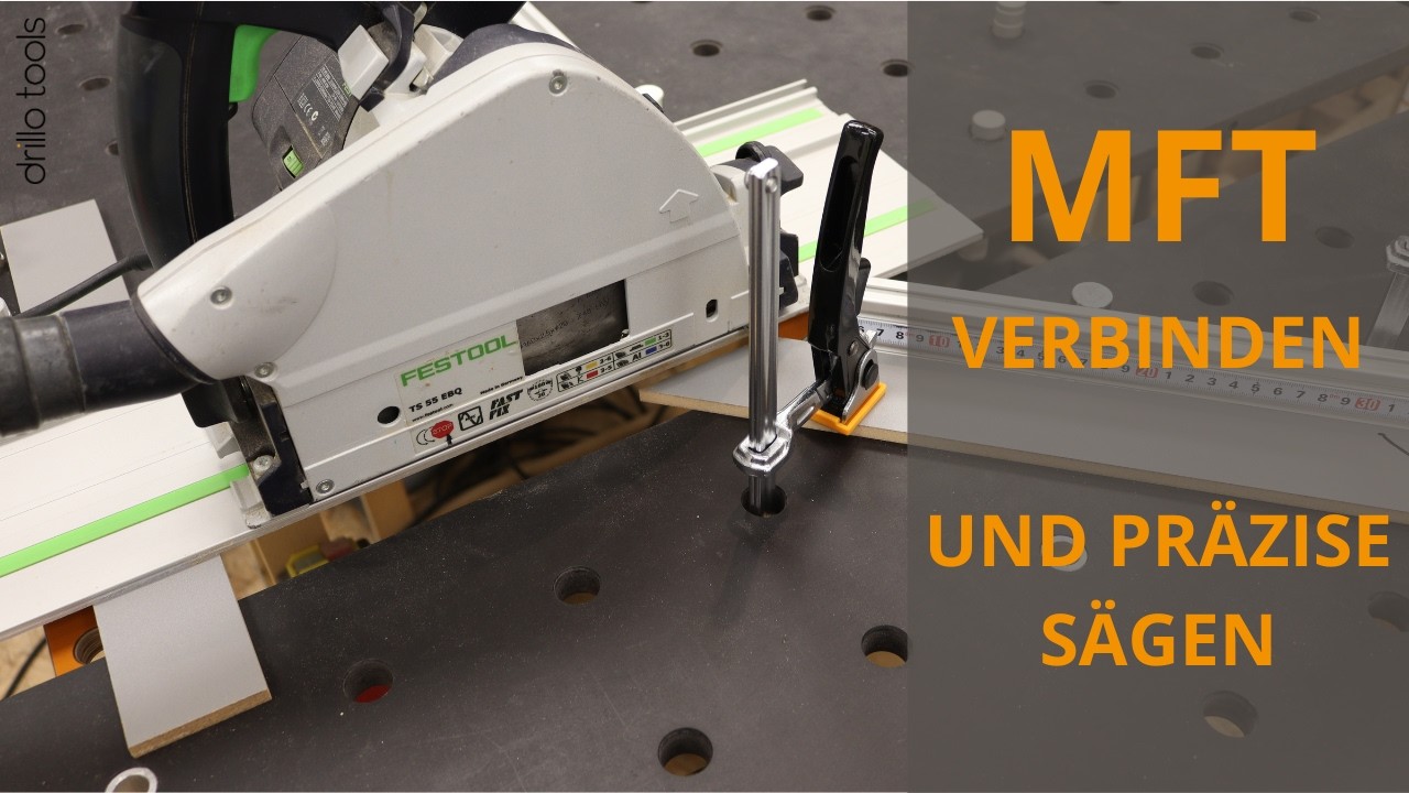 Zwei MFTs verbinden – Präzise sägen zwischen den Tischen ohne Beschädigung.