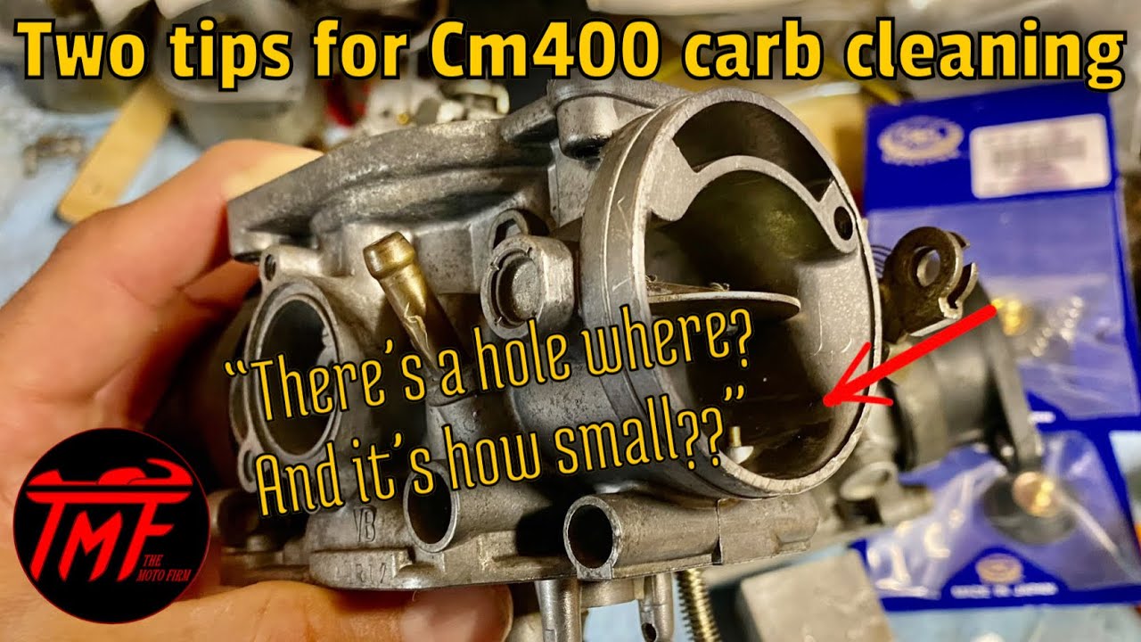 Honda CM400 carburetor cleaning: tricky hidden holes