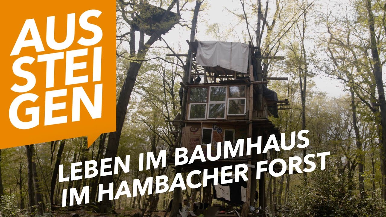 Lange Version: Leben im Wald Baumhaus, die Waldbewohner im Hambacher Forst, Aussteiger in die Natur