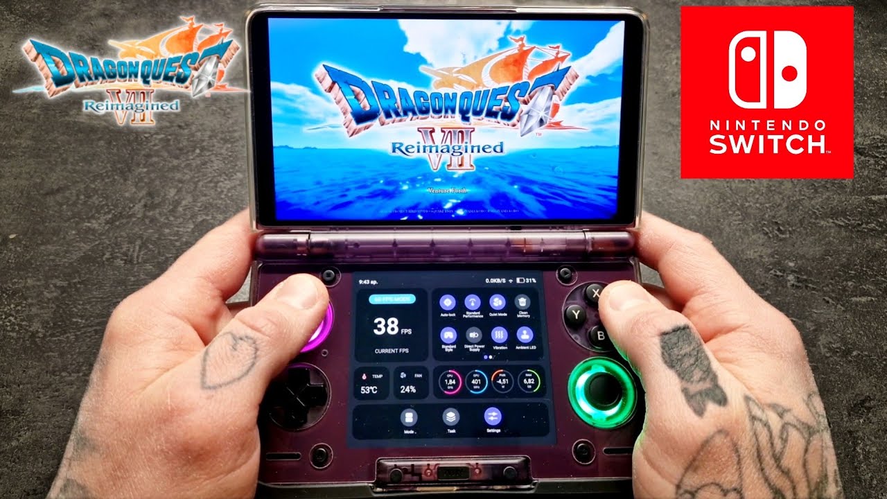 Dragon Quest VII: Reimagined (Nintendo Switch) - Ayn Thor Gameplay 