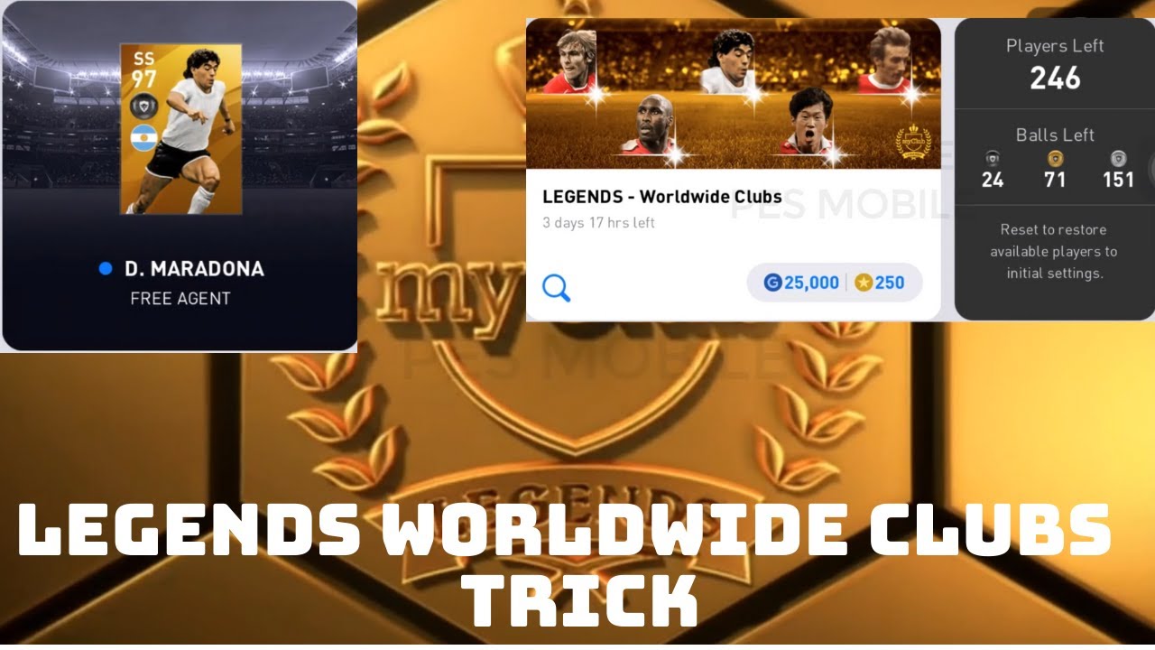 HOW TO GET LEGEND | WORLDWIDE CLUBS | LEGENDS TRICK