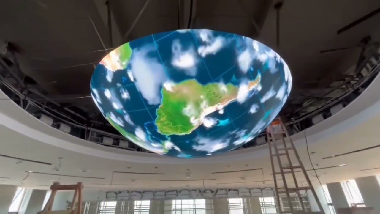 Customized semi sphere LED display irregular led screen #creative #design #technology #showroom