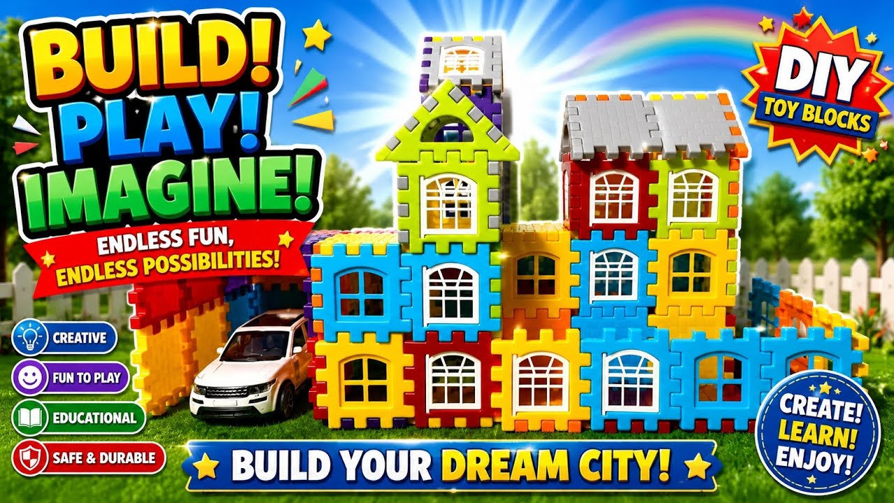 DIY Toy Block House with Hidden Garage | Creative Building Ideas & Fun Challenge