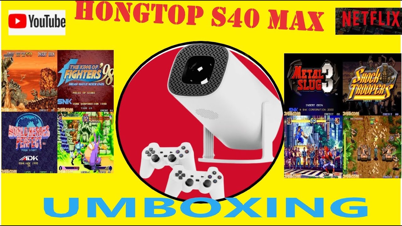 PROYECTOR CON MANDO Y JUEGOS  S40 MAX - UMBOXING